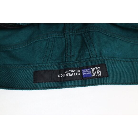 Deadstock Vtg 90s Marithe Francois Girbaud Mens 40x34 Baggy Wide Leg Jeans Green - Picture 6 of 13